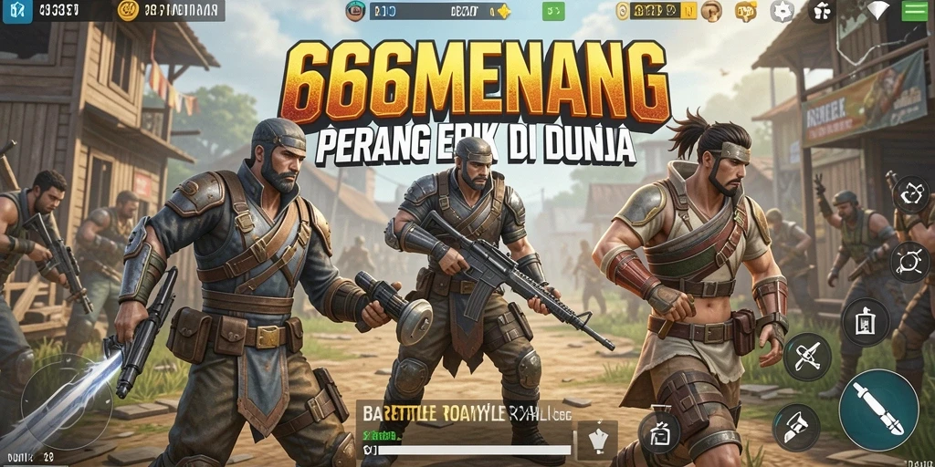 Gameplay seru dan mendebarkan di 666MENANG Battle Royale.