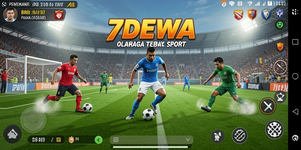 Tampilan gameplay 7DEWA dengan aksi olahraga seru.