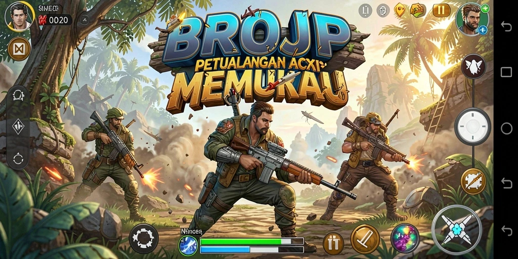 Tampilan gameplay yang menakjubkan dalam BROJP dengan aksi dinamis.