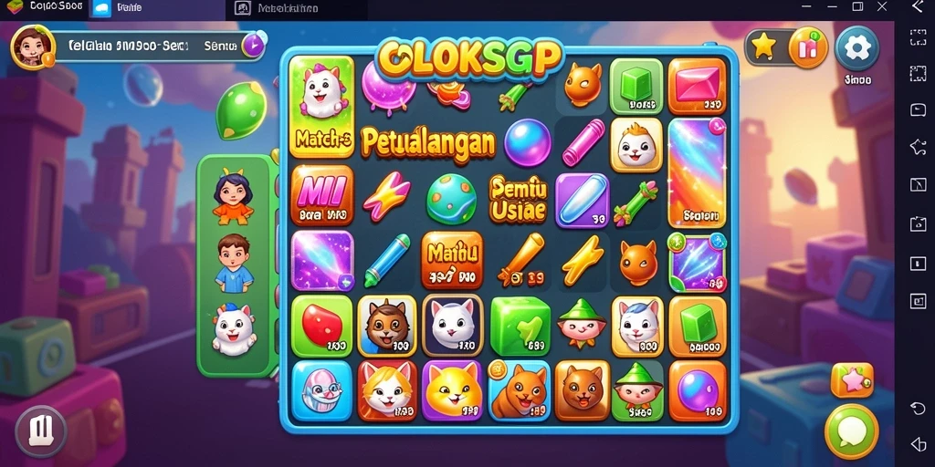 Tampilan gameplay seru COLOKSGP di level Match-3.