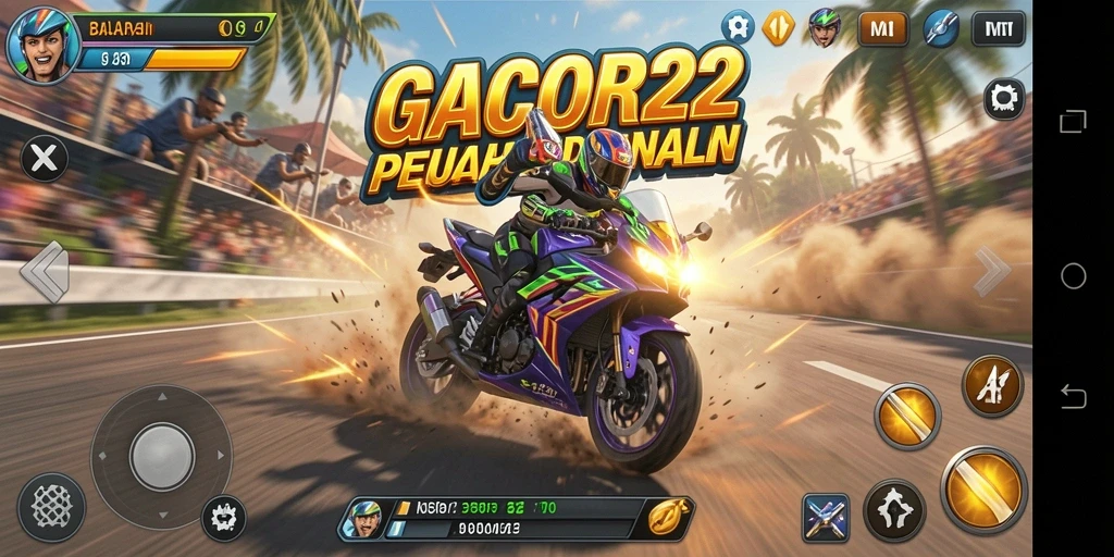 Tampilan aksi balapan motor yang cepat dan mendebarkan di GACOR22.