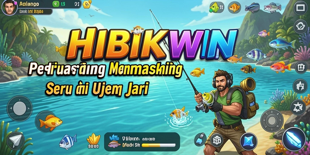 Gameplay HIBIKIWIN yang memikat dengan aksi memancing yang seru.