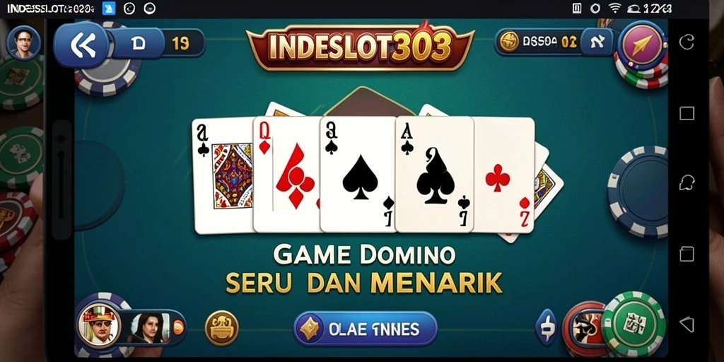 Tampilan permainan domino dari INDESLOT303 yang seru.