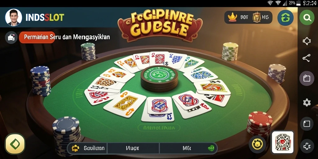 Tampilan gameplay menarik dari permainan Gaple INDSLOT.