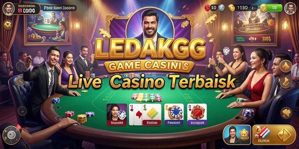 Tampilan gameplay Live Casino yang memukau di LEDAKGG.