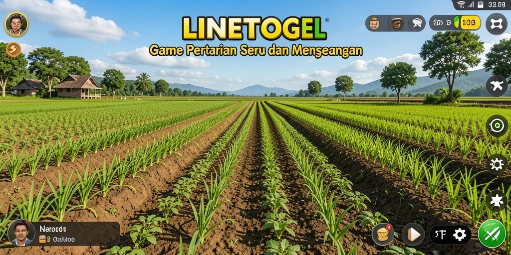 Tampilan gameplay menarik dari LINETOGEL saat bertani.