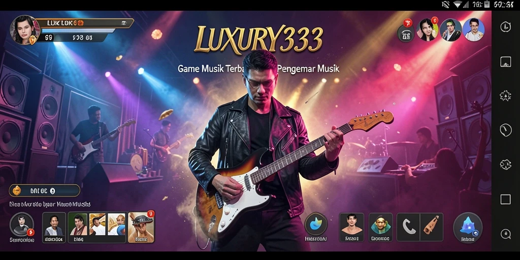Tampilan gameplay LUXURY333 yang menarik dengan interaksi lirik.