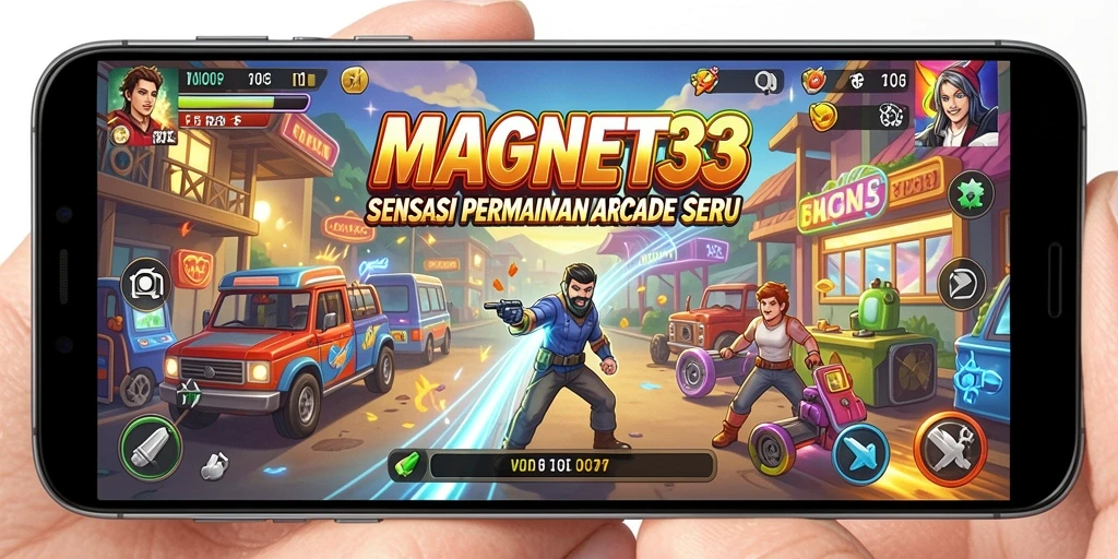 Screenshot utama MAGNET33 menampilkan gameplay yang dinamis dan penuh aksi.