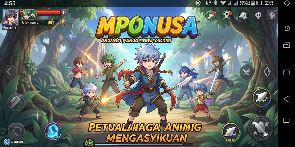 Gameplay seru dalam dunia Anime yang penuh warna.