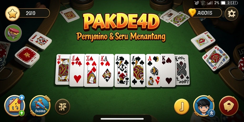 Tampilan gameplay PAKDE4D dengan suasana permainan Domino yang menarik.