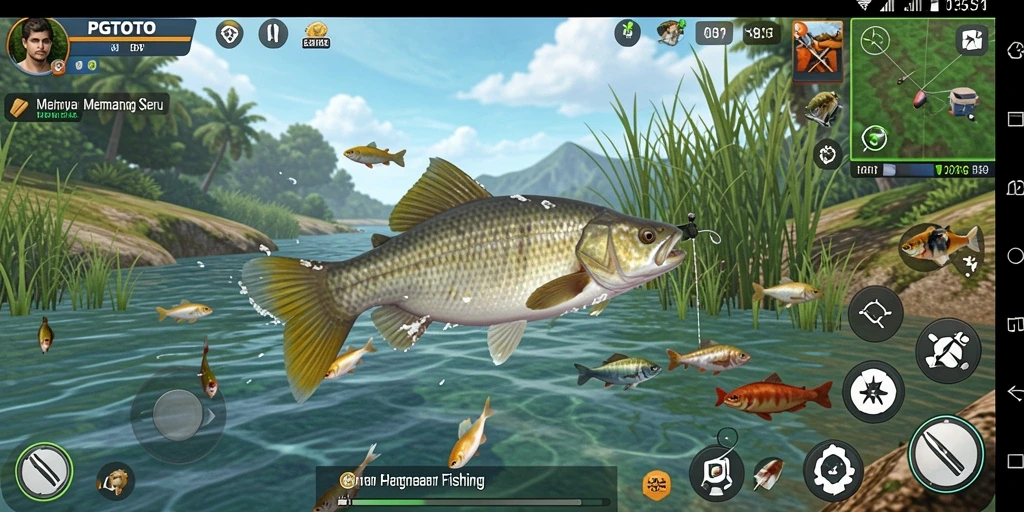 Tampilan gameplay menarik saat menangkap ikan di PGTOTO.