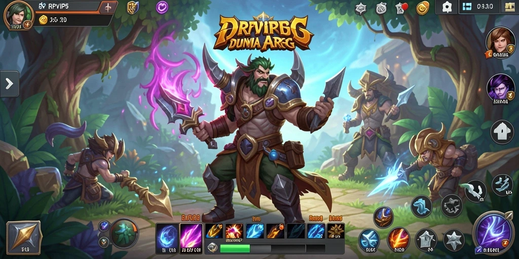 Tampilan gameplay epik dalam RPVIP5 dengan aksi pertempuran yang mendebarkan.