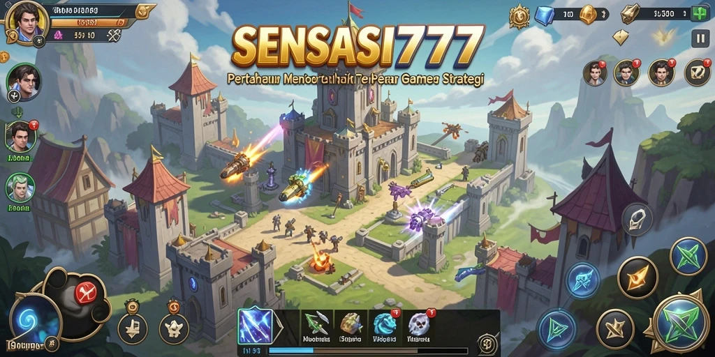 Screenshot menampilkan pertempuran menara yang mendebarkan di SENSASI777.