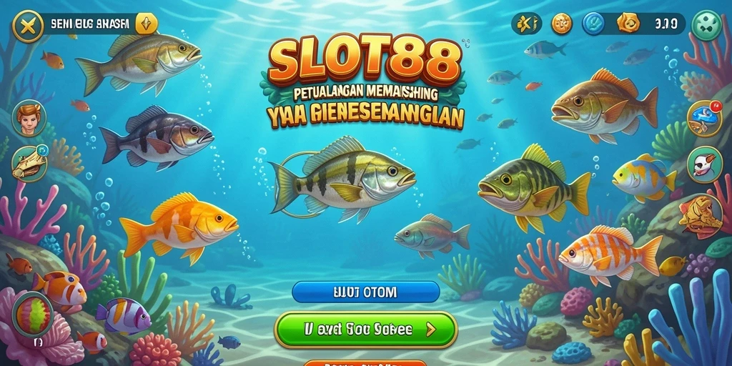 Tampilan gameplay SLOT88 yang menggugah selera dengan aksi memancing seru.