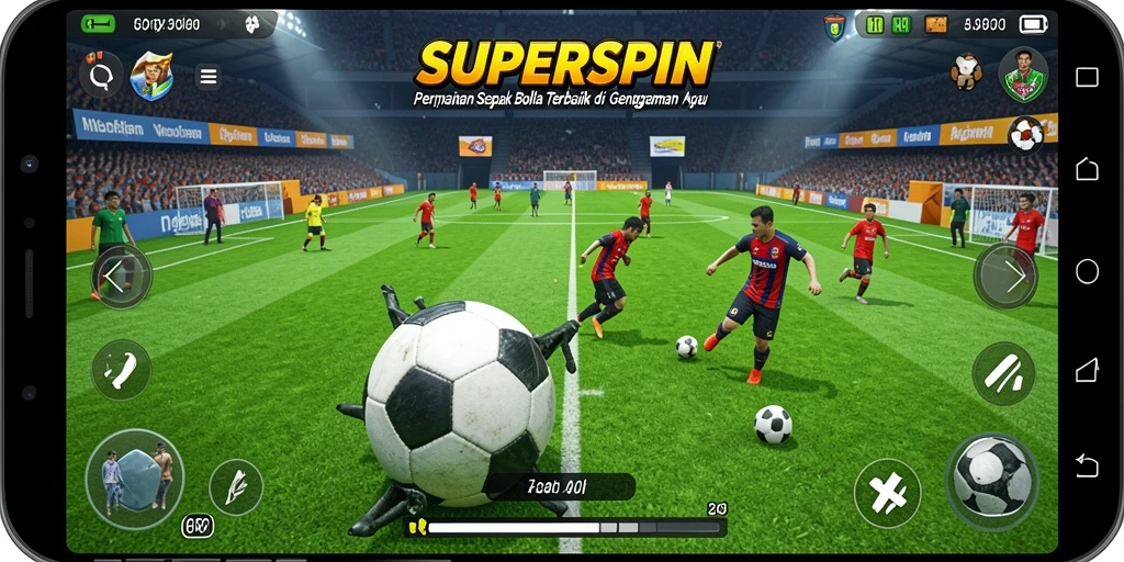 Tampilan menarik dari gameplay <strong>SUPERSPIN</strong> yang seru dan mendebarkan.