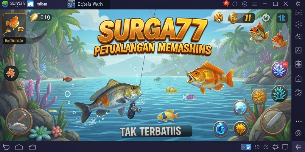 Screenshot utama SURGA77 menampilkan pengalaman memancing yang mendebarkan.