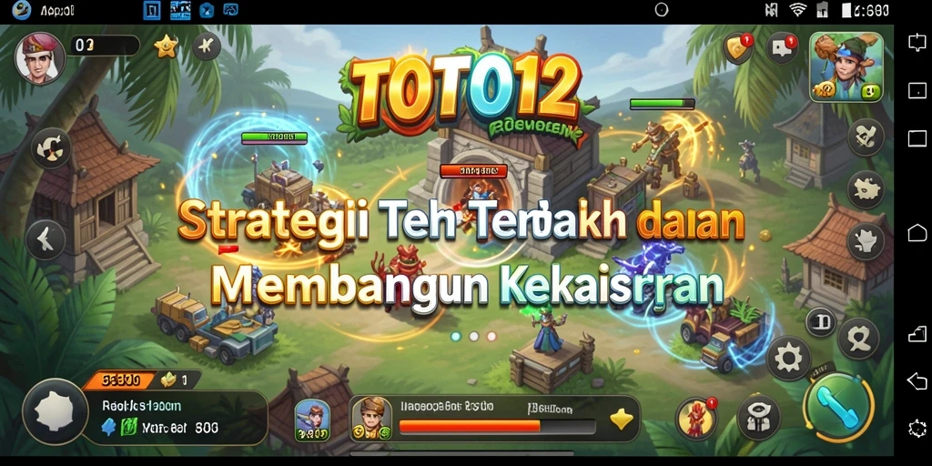 Screenshot utama TOTO12 menampilkan momen seru pertempuran strategi.